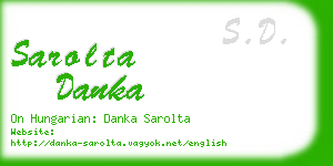 sarolta danka business card